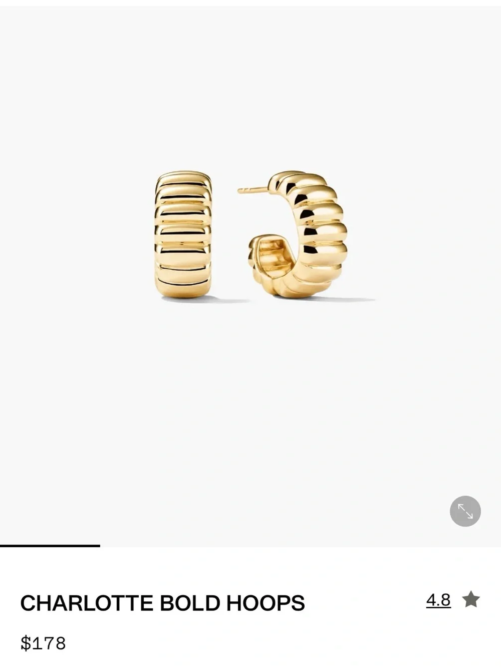MEJURI Charlotte Bold Gold Hoop Earrings